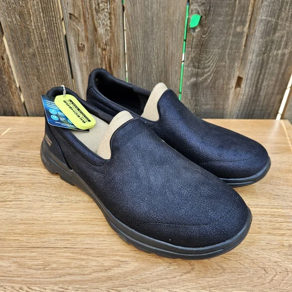 Skechers Womens  Black and Tan Slip-On Loafers Size 9.5 - Picture 8 of 16